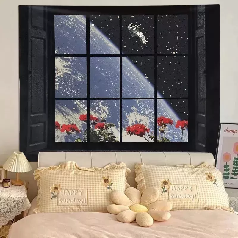 Tenture Murale Terre et Cosmos | Voyagez au-delà de l'Horizon