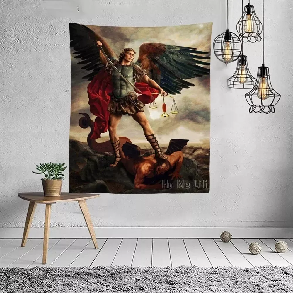 Tenture Saint Michel Archange : Protection Divine et Puissance Sacrée