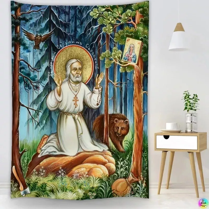 Tenture Saint Séraphin : Le Souffle de Paix et de Sérénité dans votre Foyer