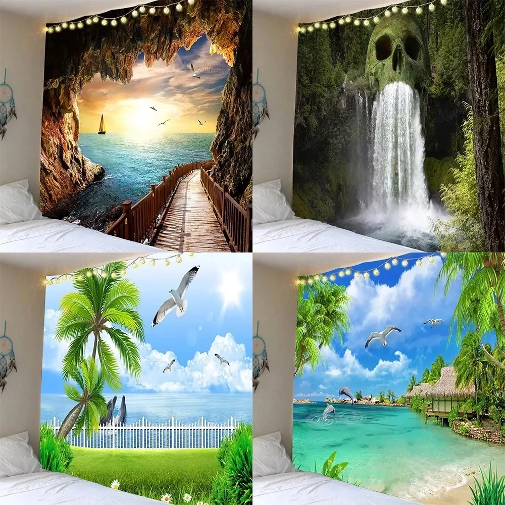 Tenture Murale Nature soleil, coucher de soleil et mer