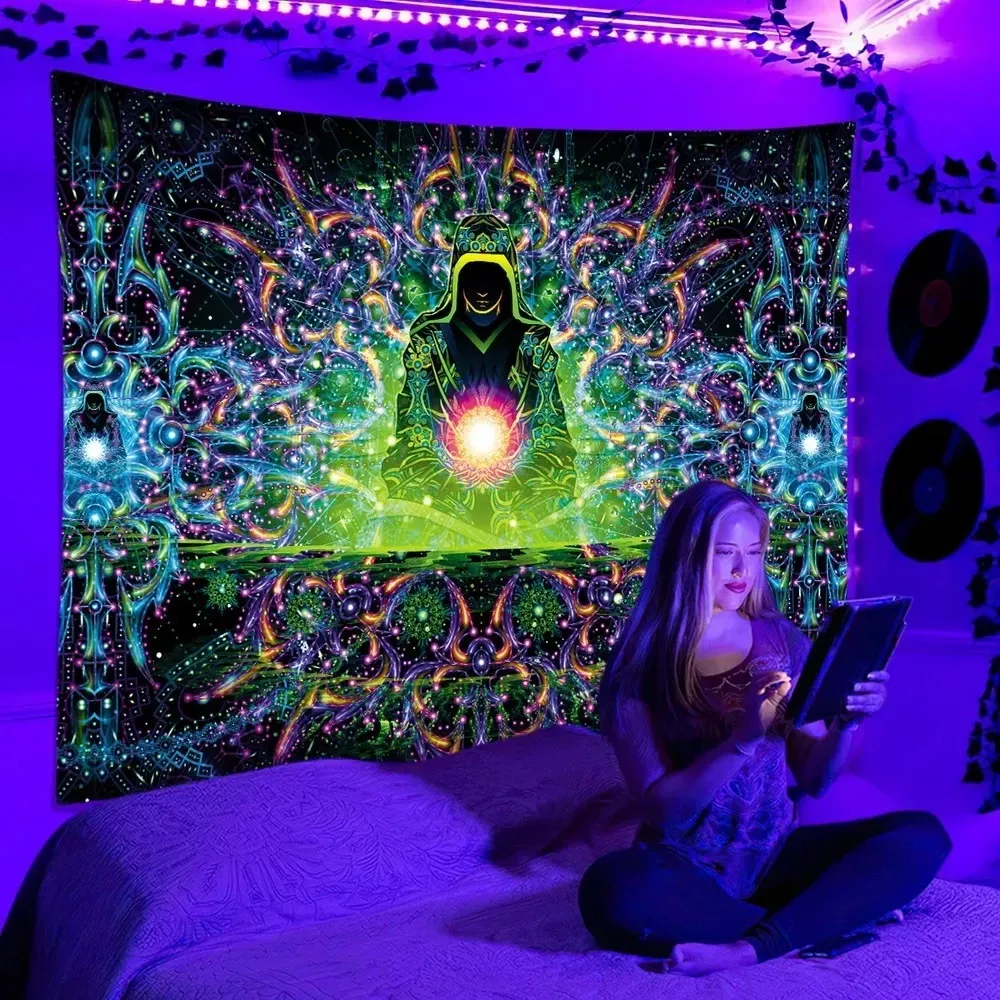 Tenture Murale Fluorescente UV, Ta édélique