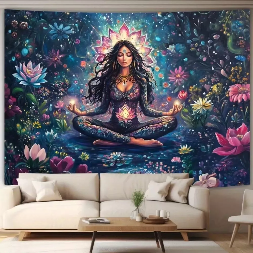 Tenture Murale de méditation Lotus, fleur de Lotus