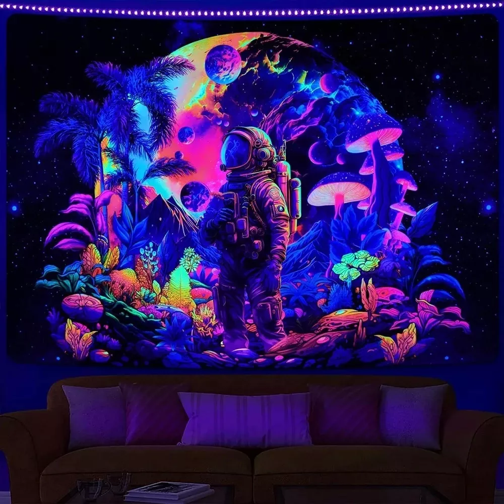 Tenture Murale extraterrestre réactive UV