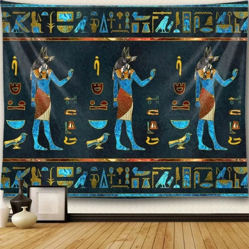 Tenture Vintage  égyptienne symbole mystique vieille Culture rétro