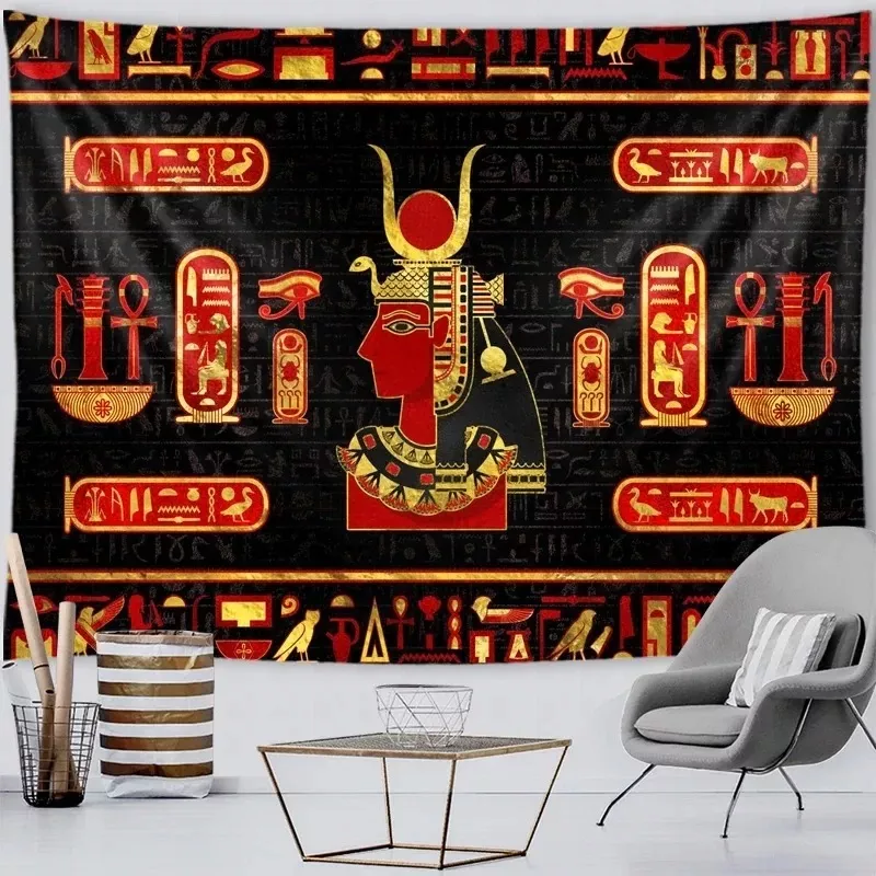 Tenture Vintage  égyptienne symbole mystique vieille Culture rétro
