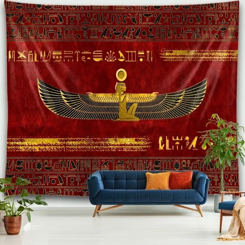 Tenture Vintage  égyptienne symbole mystique vieille Culture rétro