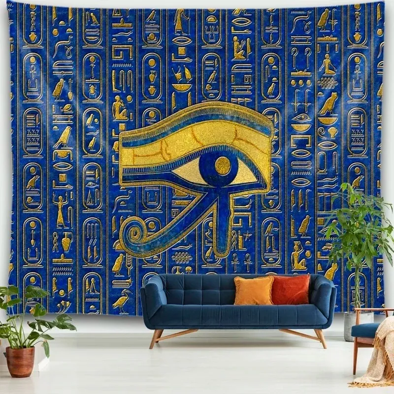 Tenture Vintage  égyptienne symbole mystique vieille Culture rétro