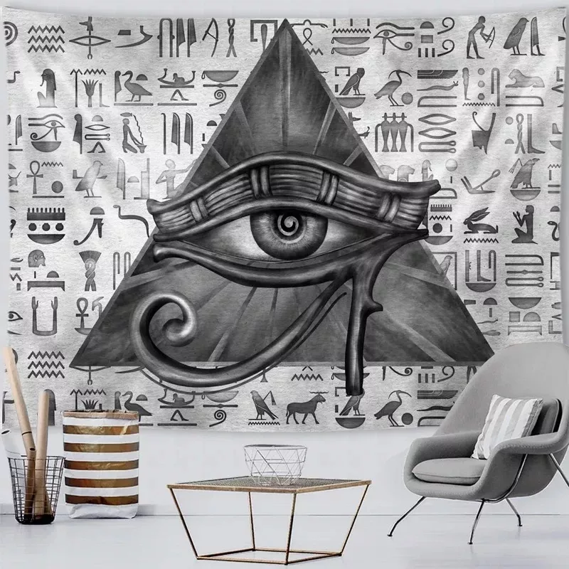 Tenture Vintage  égyptienne symbole mystique vieille Culture rétro