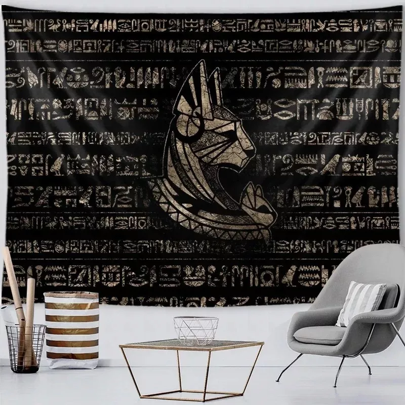 Tenture Vintage  égyptienne symbole mystique vieille Culture rétro