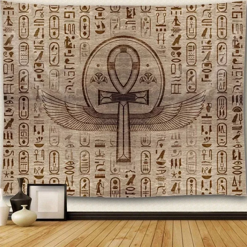 Tenture Vintage  égyptienne symbole mystique vieille Culture rétro