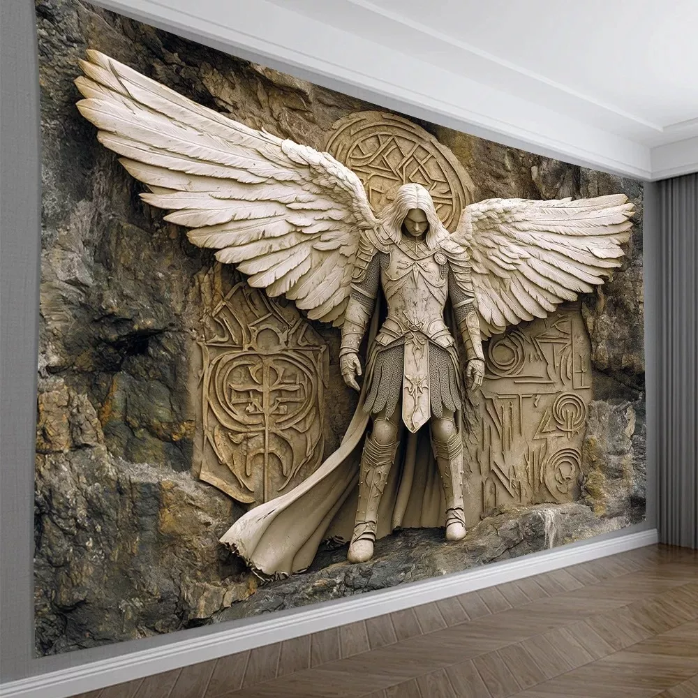 Tenture murale ange 3D de style glamour