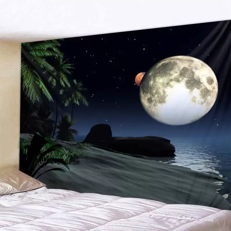 Tenture Murale Nature Plante tropicale nordique ciel palmier
