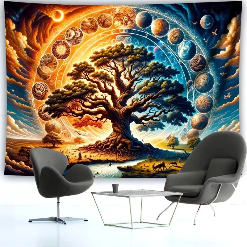 Tenture Murale artistique Arbre de Vie Cosmique