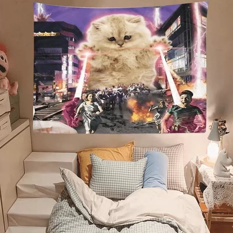 Tenture Murale VIKAMA Laser chat rampage