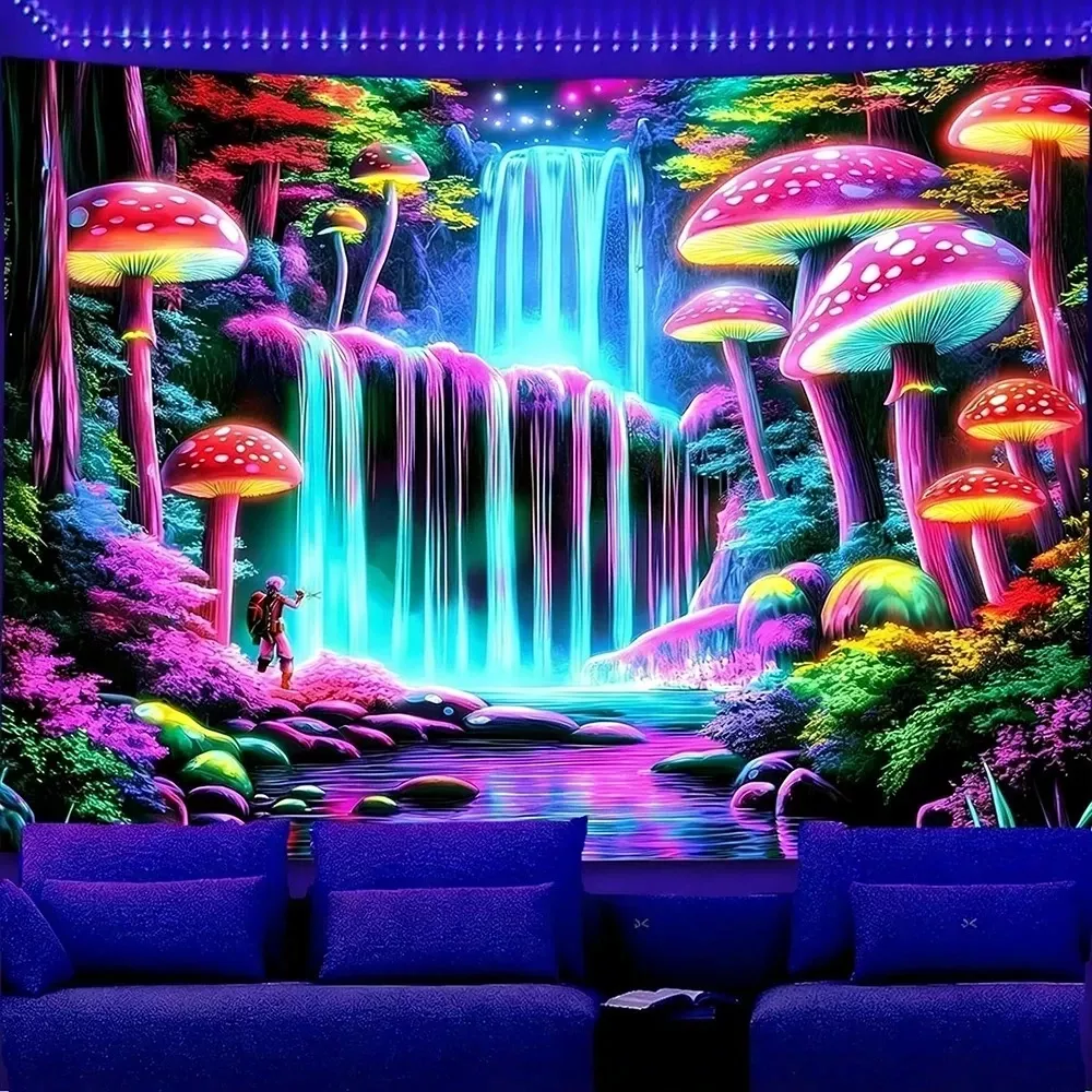 Tenture Murale Métamorphose Nocturne : Réveillez l'Énergie de Votre Mur dès l'Extinction des Feux.