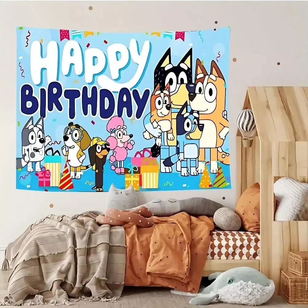 Tenture Murale Deco Anniversaire Anime b-blueys mignon