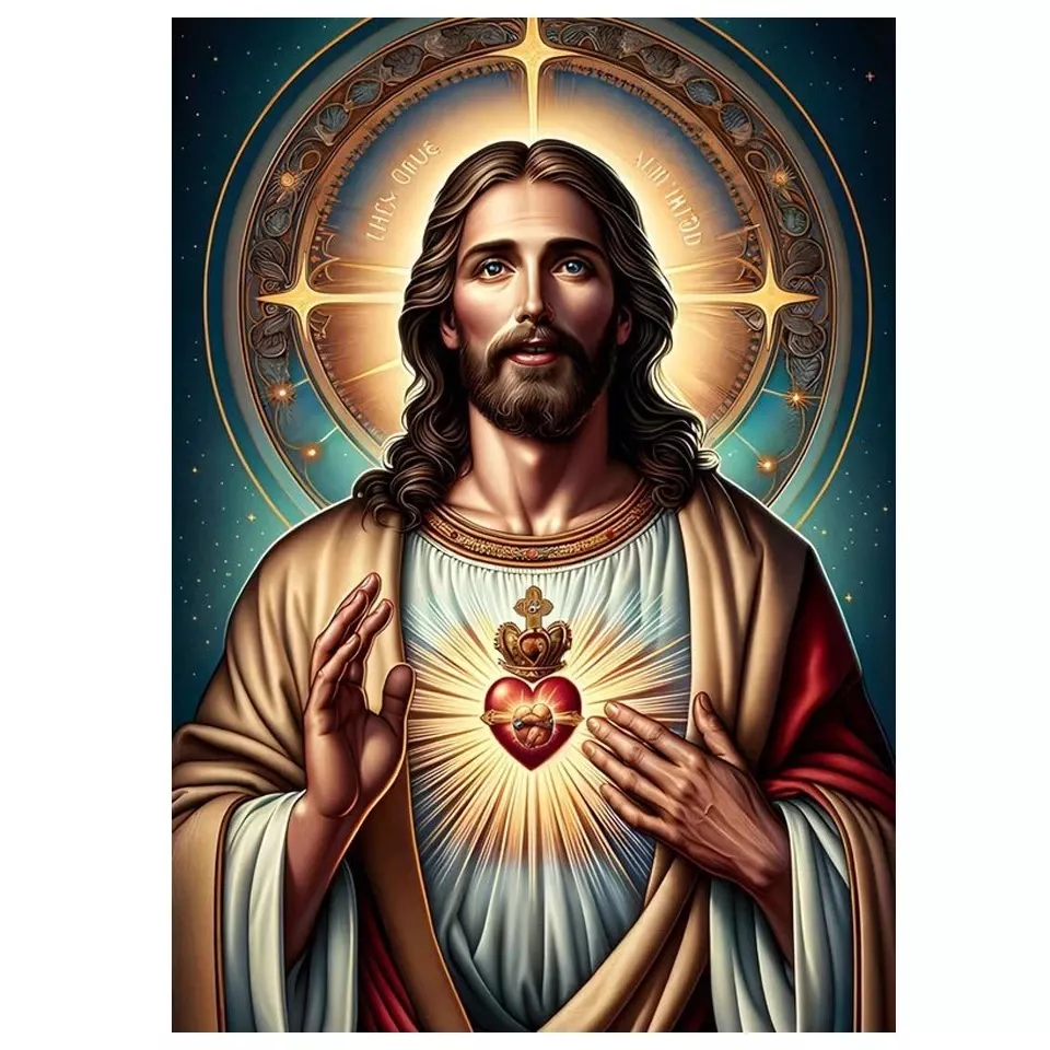Tenture Murale Sacré-Cœur de Jésus | Protection et Bénédiction Divine