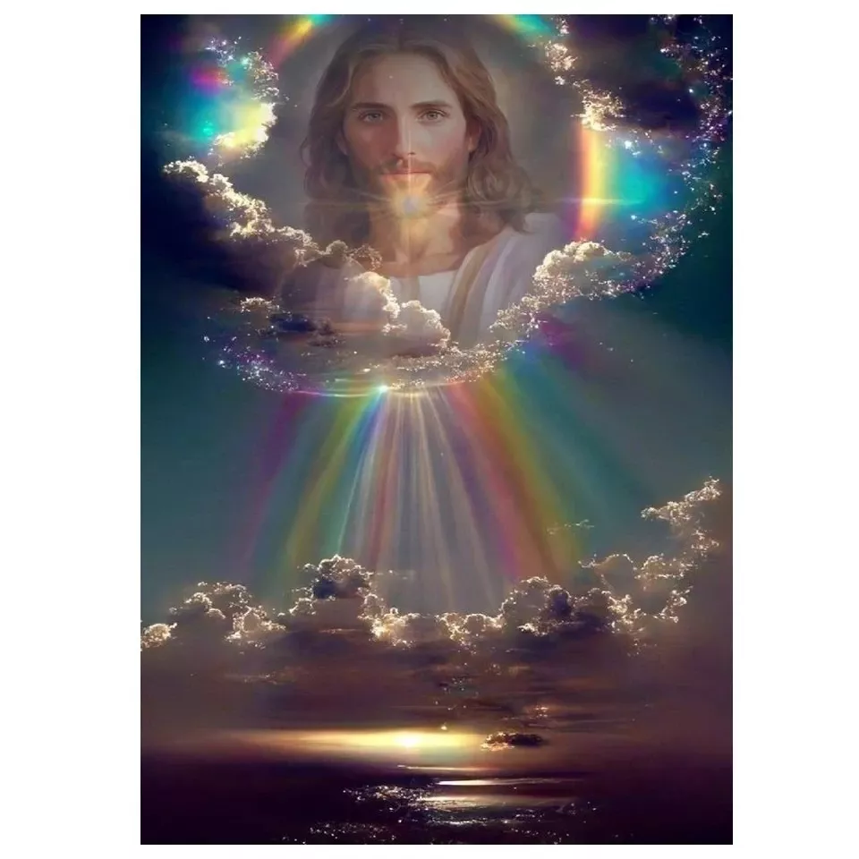 Tenture Murale Christ de Lumière | Laissez la Paix Infinie Rayonner dans votre Âme