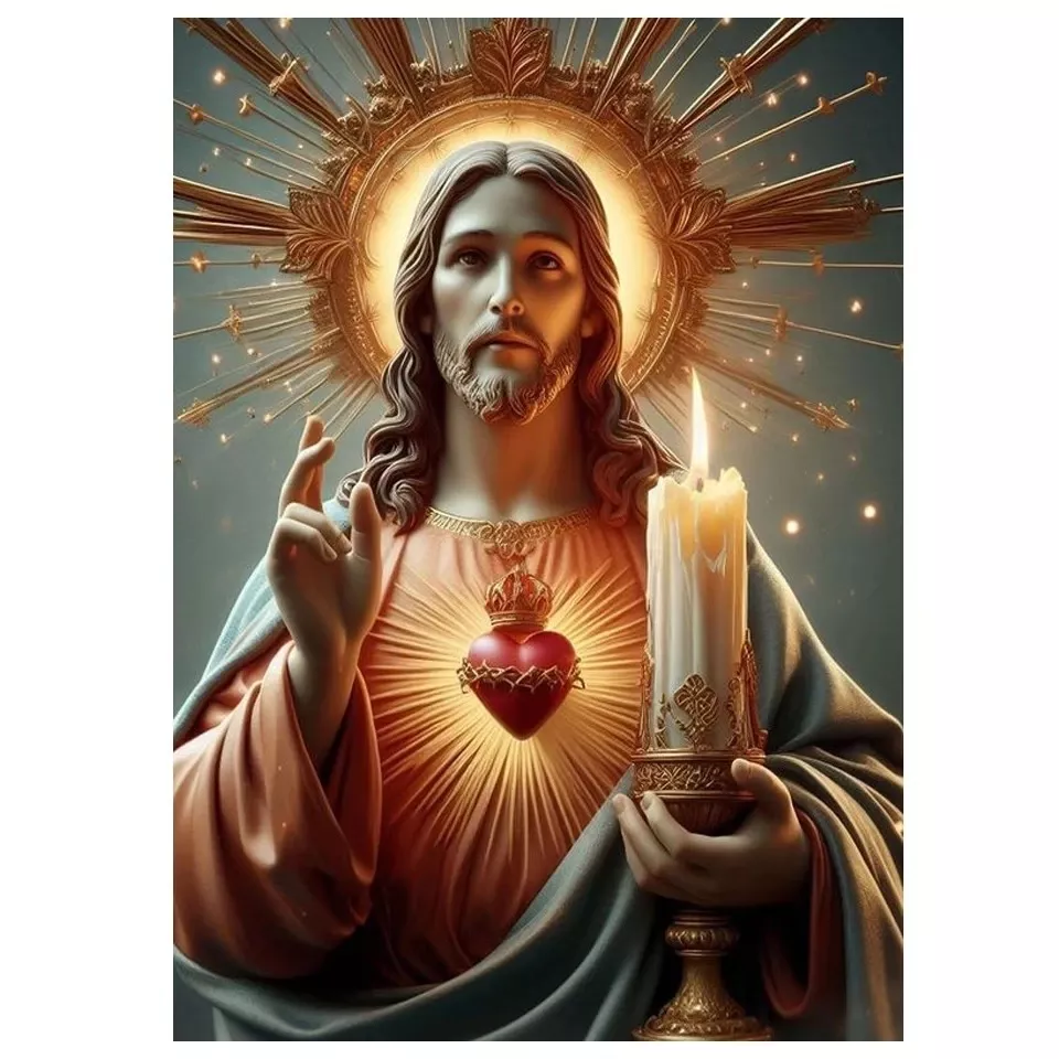 Tenture Murale Extase Christique | Laissez la Lumière Divine Transfigurer votre Âme