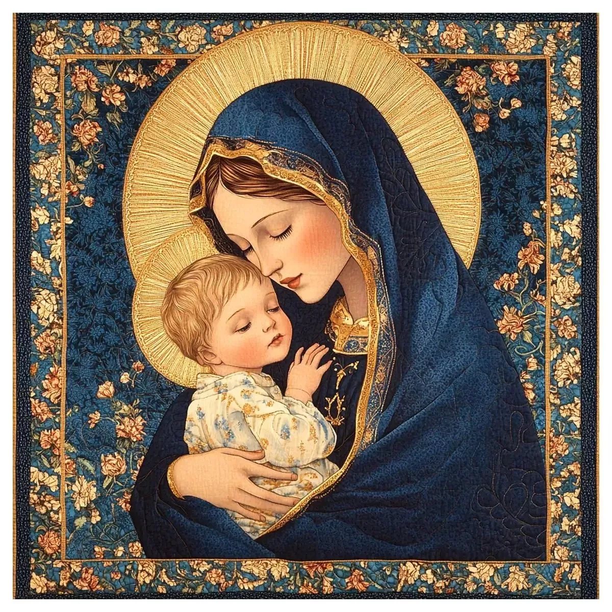 Tenture Murale l'amour maternel de la vierge marie 