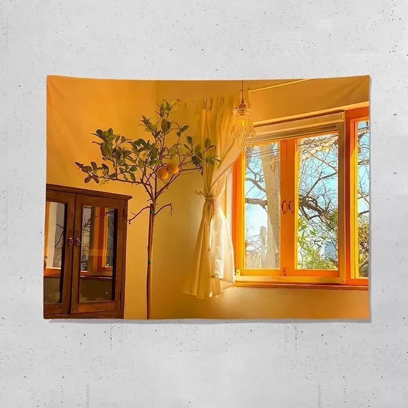 Tenture Murale Soleil Doré | Invitez la Lumière chez Vous