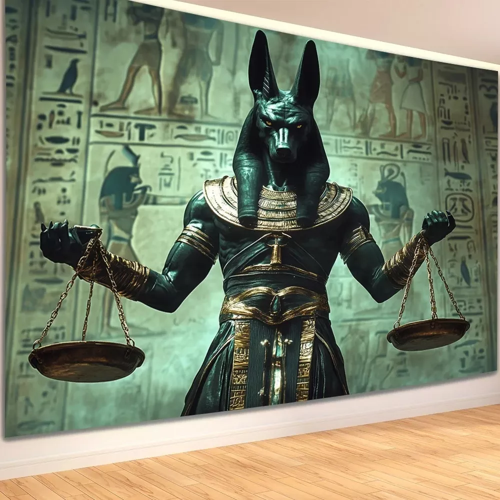 Tenture Anubis Égypte Antique : Force et Mystère dans votre Salon
