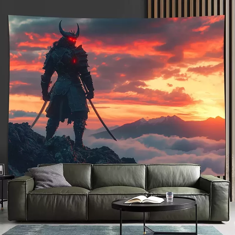 tenture Murale japonaise Guerrier Samurai